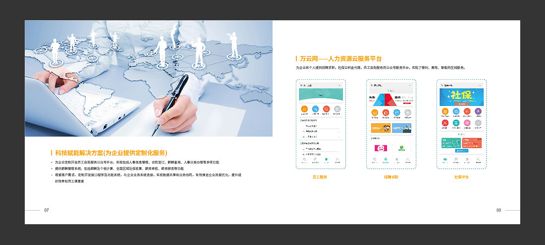 北京萬古人力資源公司宣傳冊，精裝畫冊設(shè)計-6